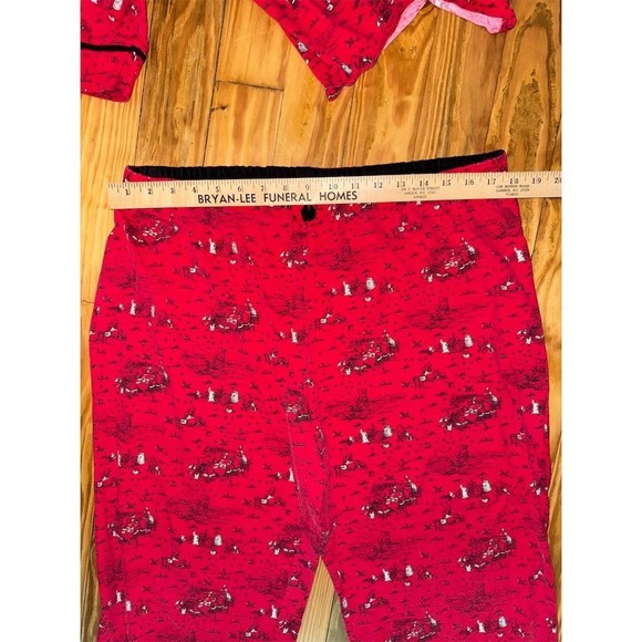 Disney Women's XL Red Classic Winnie the Pooh‎ Pajama Set old money modest Vtg - Picture 6 of 8